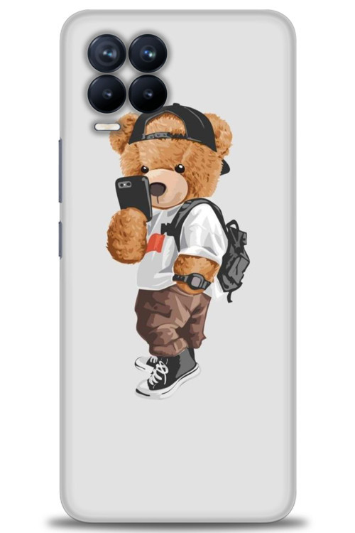 Realme 8 Pro Kılıf HD Baskılı Kılıf - Teddy Bear Cool