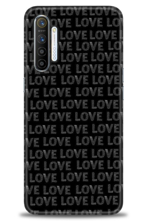 Realme XT Kılıf HD Baskılı Kılıf - Black Love