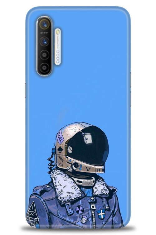 Realme XT Kılıf HD Baskılı Kılıf - Mavi Astronot