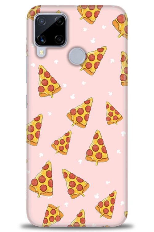 Realme C15 Kılıf HD Baskılı Kılıf - Pizza Dilimleri
