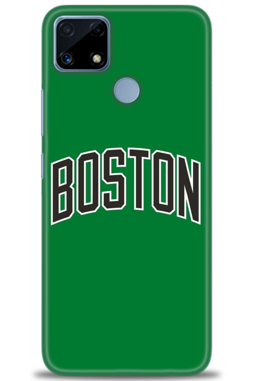 Realme C25 Kılıf HD Baskılı Kılıf - Boston Yeşil