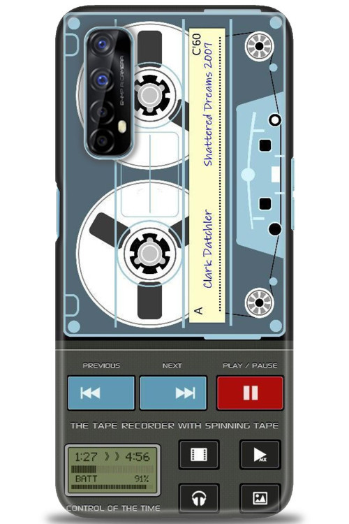 Realme 7 Kılıf HD Baskılı Kılıf - Nostaljik Kaset