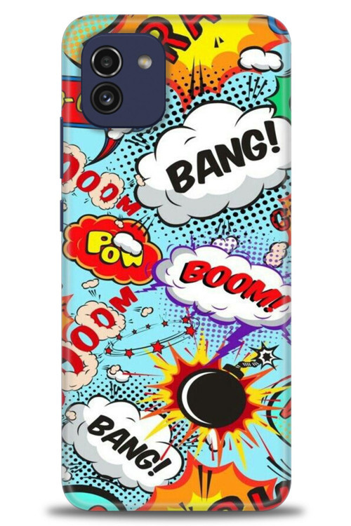 Samsung Galaxy A03 Kılıf HD Baskılı Kılıf - Bang Boom