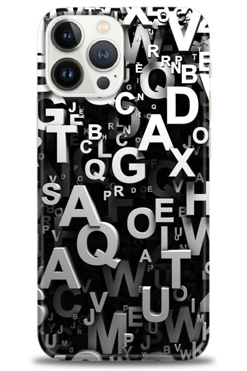 Realme C53 Kılıf HD Baskılı Kılıf - Harfler