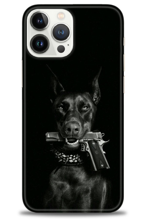 Realme C53 Kılıf HD Baskılı Kılıf - Tabanca ve Köpek