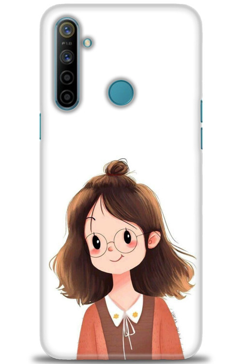 Realme C3 Kılıf HD Baskılı Kılıf - Tatlı Kız