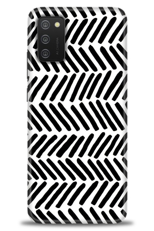Samsung Galaxy A03S Kılıf HD Baskılı Kılıf - Siyah Çubuklar