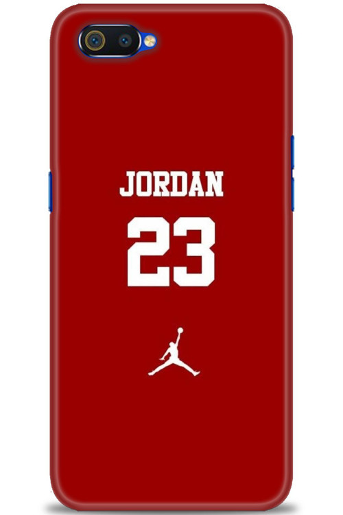 Realme C2 Kılıf HD Baskılı Kılıf - Jordan Kırmızı