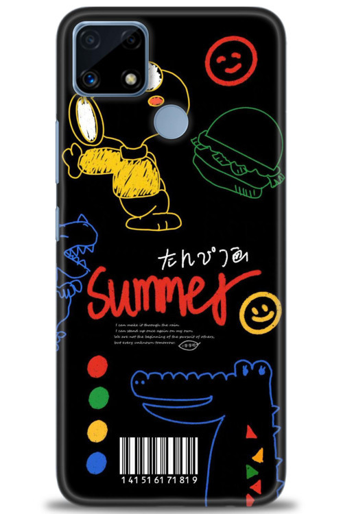 Realme C25 Kılıf HD Baskılı Kılıf - Summer