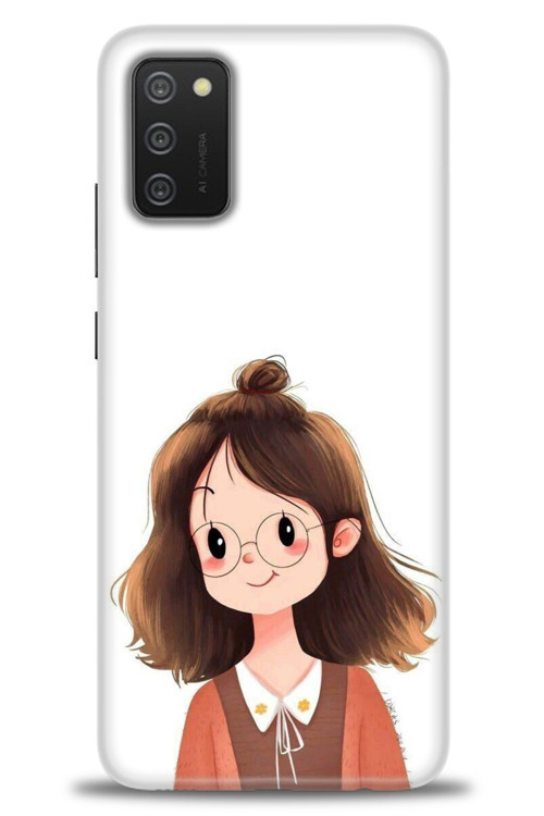 Samsung Galaxy A02S Kılıf HD Baskılı Kılıf - Tatlı Kız