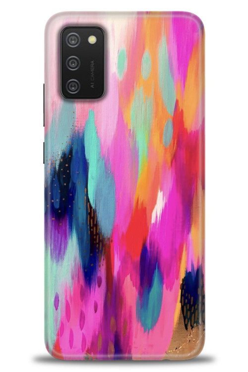 Samsung Galaxy A02S Kılıf HD Baskılı Kılıf - Yaldızlı Renkler