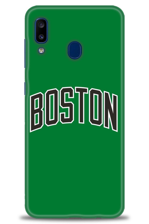 Samsung Galaxy A20 Kılıf HD Baskılı Kılıf - Boston Yeşil