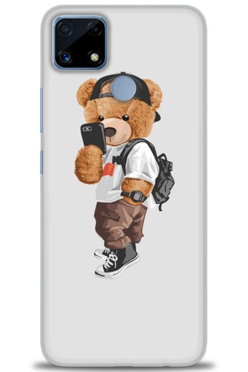 Realme C25 Kılıf HD Baskılı Kılıf - Teddy Bear Cool