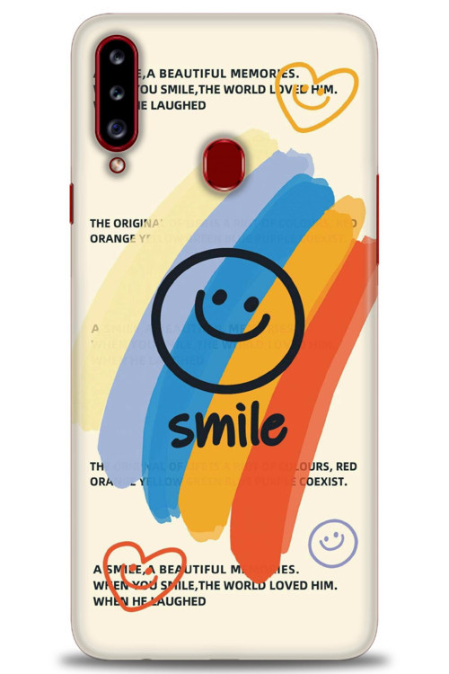 Samsung Galaxy A20S Kılıf HD Baskılı Kılıf - Smile