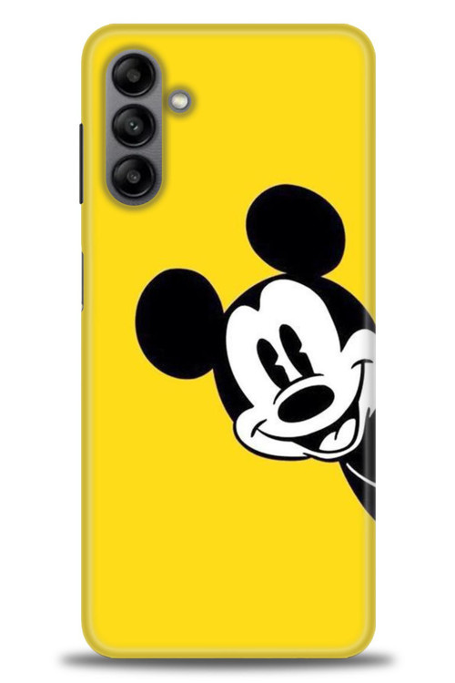 Samsung Galaxy A04S Kılıf HD Baskılı Kılıf - Sarı Mickey Mouse