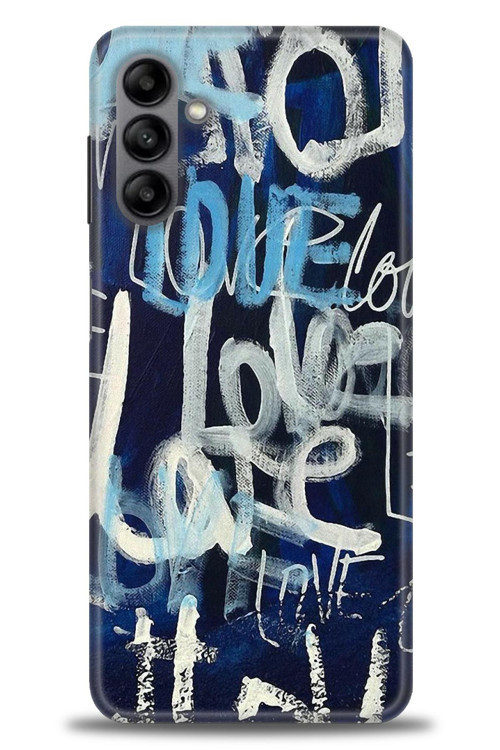 Samsung Galaxy A04S Kılıf HD Baskılı Kılıf - Love Mavi