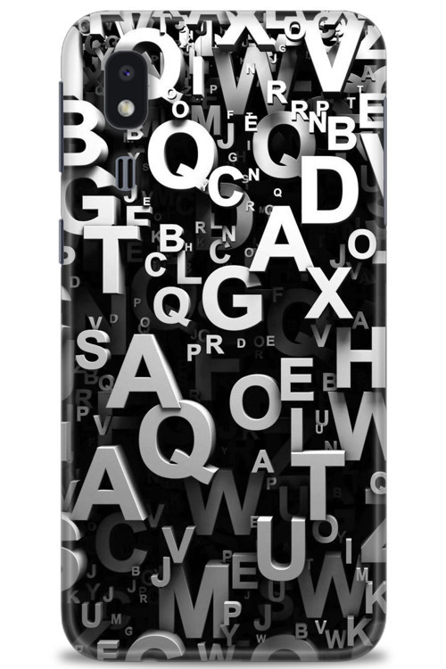Samsung Galaxy A2 Core Kılıf HD Baskılı Kılıf - Harfler