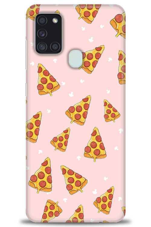 Samsung Galaxy A21S Kılıf HD Baskılı Kılıf - Pizza Dilimleri