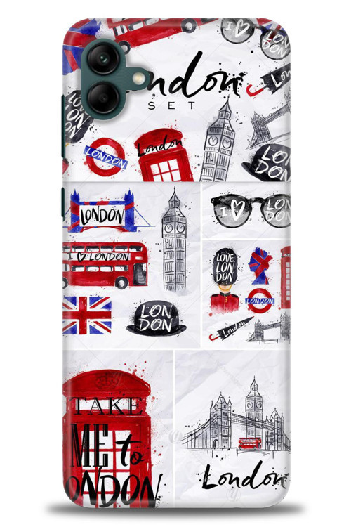 Samsung Galaxy A04 Kılıf HD Baskılı Kılıf - London Set
