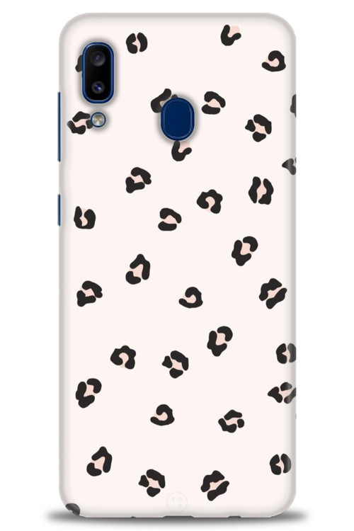 Samsung Galaxy A20 Kılıf HD Baskılı Kılıf - Kahveli Leopar