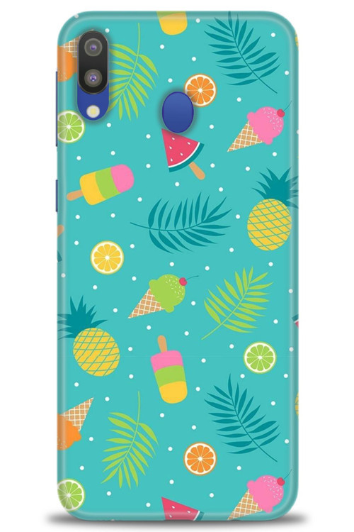 Samsung Galaxy A10S Kılıf HD Baskılı Kılıf - Dondurma ve Yapraklar