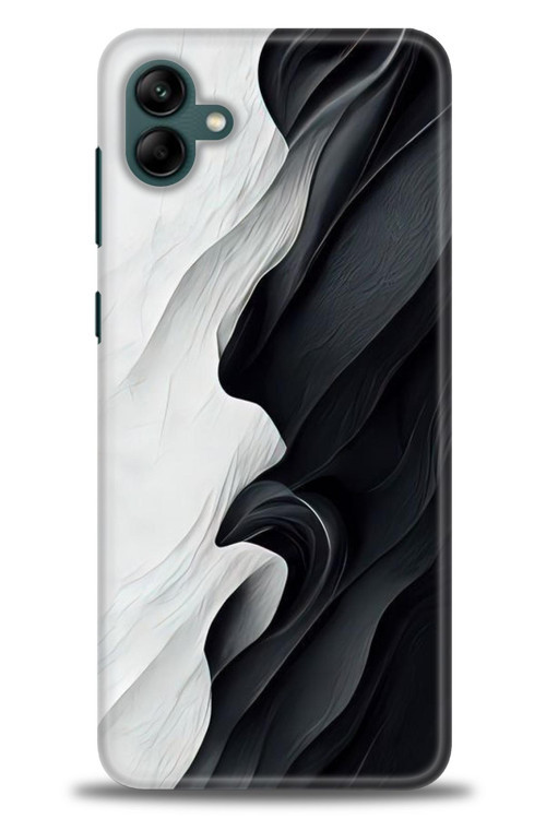 Samsung Galaxy A04 Kılıf HD Baskılı Kılıf - Black and White