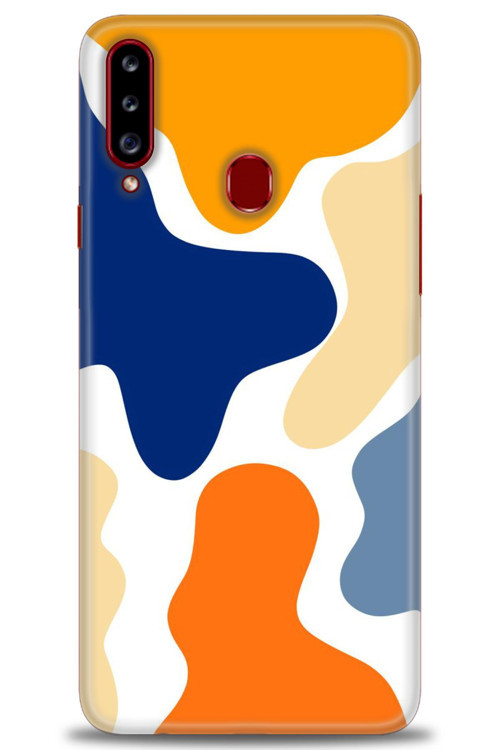 Samsung Galaxy A20S Kılıf HD Baskılı Kılıf - Turuncu Lekeler