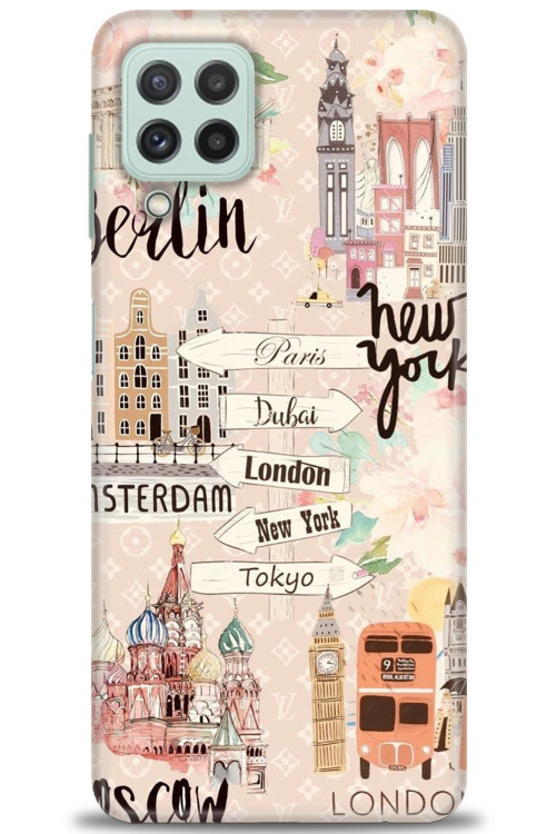 Samsung Galaxy A22 Kılıf HD Baskılı Kılıf - Berlin Set