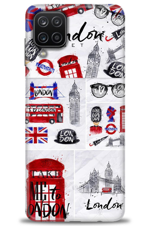 Samsung Galaxy A12 Kılıf HD Baskılı Kılıf - London Set