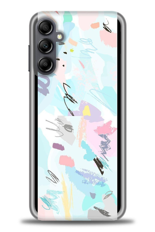 Samsung Galaxy A14 Kılıf HD Baskılı Kılıf - Blue and Purple
