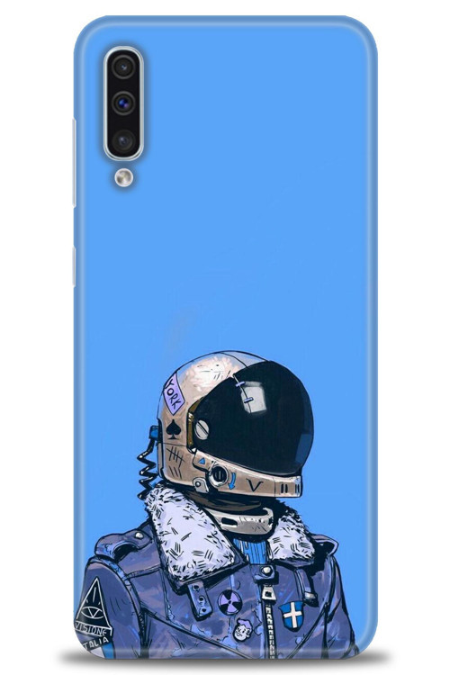 Samsung Galaxy A30S Kılıf HD Baskılı Kılıf - Mavi Astronot
