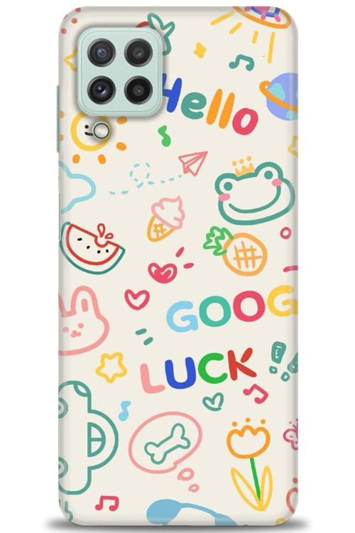 Samsung Galaxy A22 Kılıf HD Baskılı Kılıf - Goog Luck