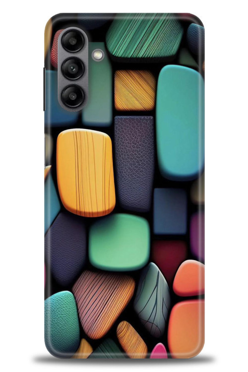 Samsung Galaxy A04S Kılıf HD Baskılı Kılıf - Renkli Taşlar