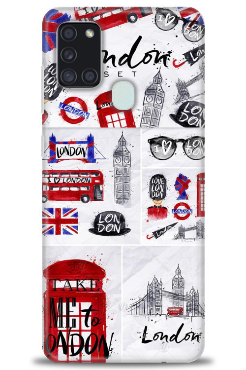 Samsung Galaxy A21S Kılıf HD Baskılı Kılıf - London Set