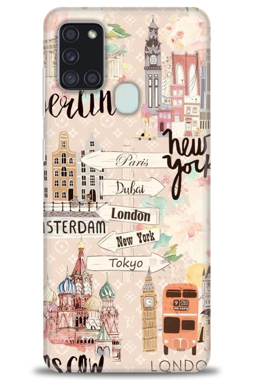 Samsung Galaxy A21S Kılıf HD Baskılı Kılıf - Berlin Set