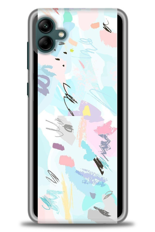 Samsung Galaxy A04 Kılıf HD Baskılı Kılıf - Blue and Purple