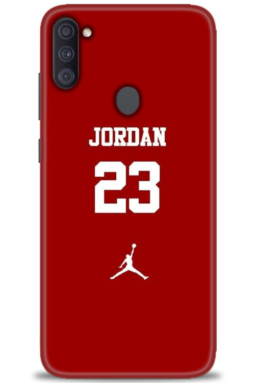 Samsung Galaxy A11 Kılıf HD Baskılı Kılıf - Jordan Kırmızı