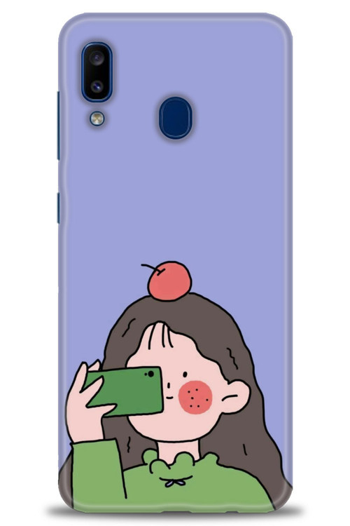 Samsung Galaxy A30 Kılıf HD Baskılı Kılıf - Yeşil Kız