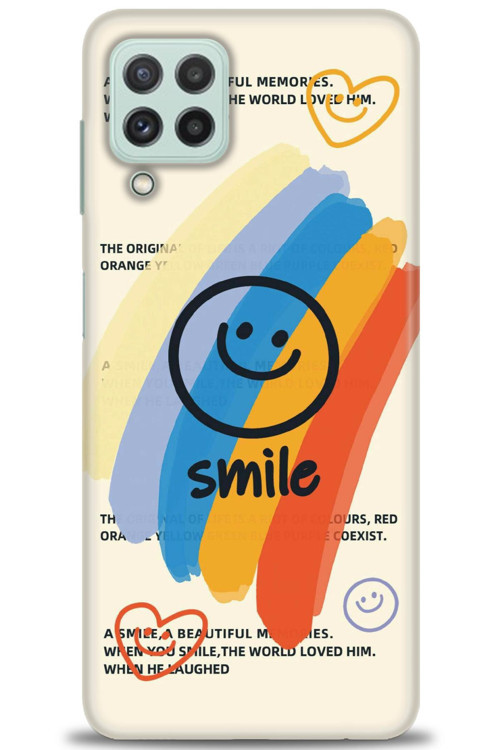 Samsung Galaxy A22 Kılıf HD Baskılı Kılıf - Smile