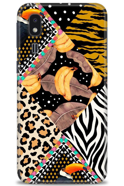 Samsung Galaxy A2 Core Kılıf HD Baskılı Kılıf - Muz Papağan