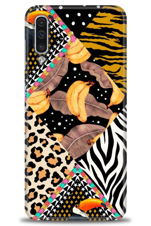Samsung Galaxy A50S Kılıf HD Baskılı Kılıf - Muz Papağan