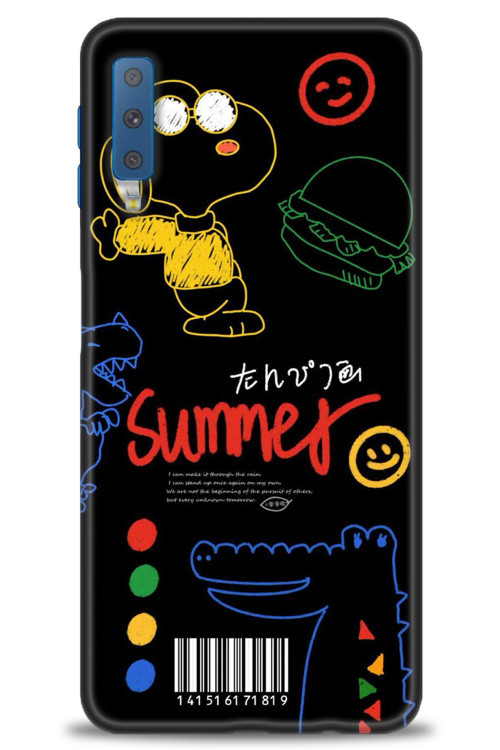 Samsung Galaxy A7 2018 Kılıf HD Baskılı Kılıf - Summer