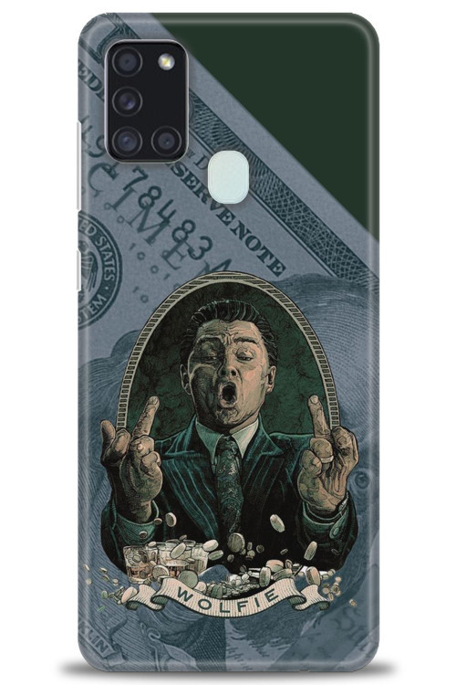 Samsung Galaxy A21S Kılıf HD Baskılı Kılıf - Dolar