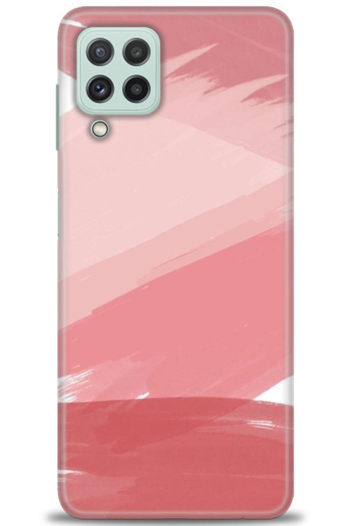 Samsung Galaxy A22 Kılıf HD Baskılı Kılıf - Pembe Palet