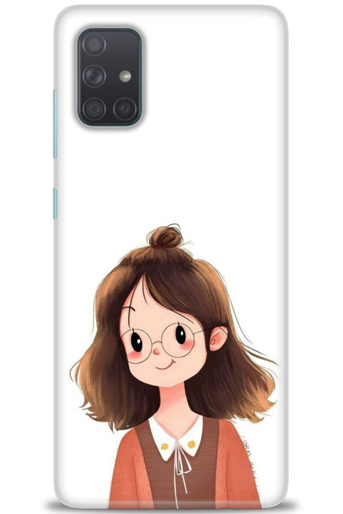 Samsung Galaxy A71 Kılıf HD Baskılı Kılıf - Tatlı Kız
