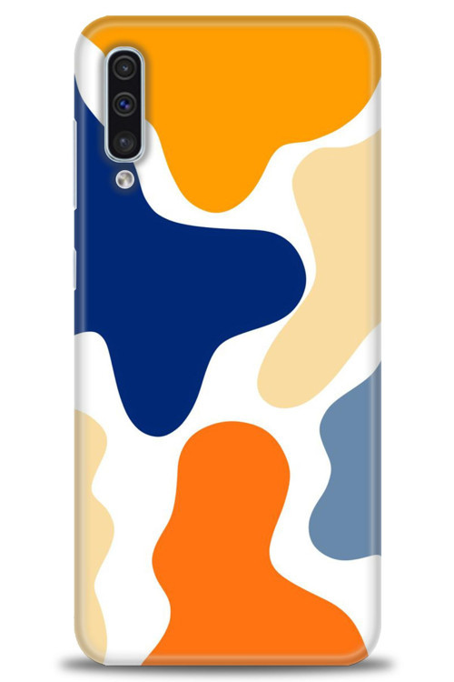 Samsung Galaxy A50S Kılıf HD Baskılı Kılıf - Turuncu Lekeler