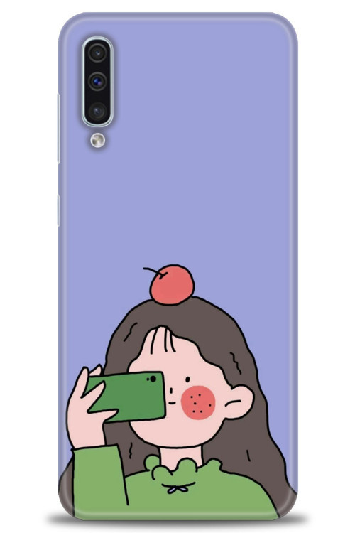 Samsung Galaxy A50 Kılıf HD Baskılı Kılıf - Yeşil Kız