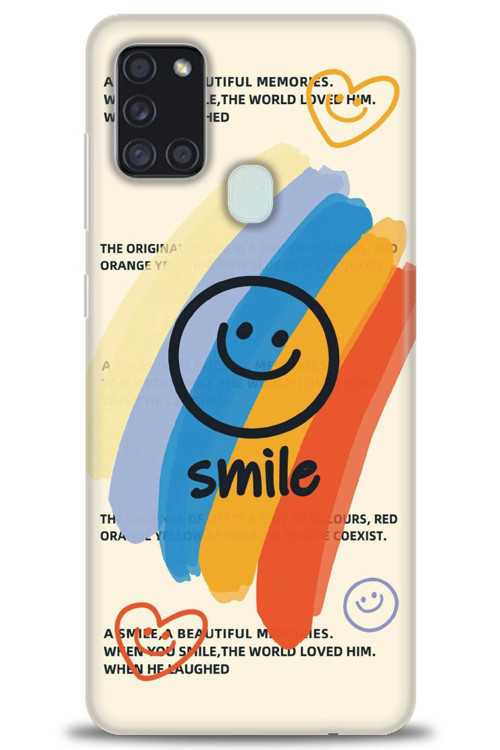 Samsung Galaxy A21S Kılıf HD Baskılı Kılıf - Smile