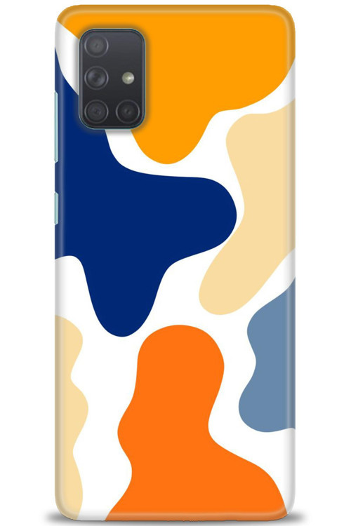 Samsung Galaxy A71 Kılıf HD Baskılı Kılıf - Turuncu Lekeler