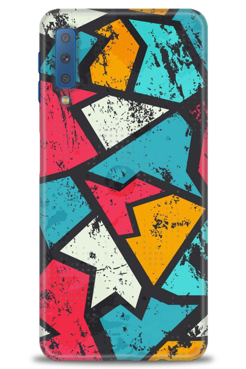Samsung Galaxy A7 2018 Kılıf HD Baskılı Kılıf - Grafiti